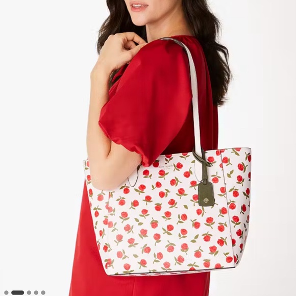 Brand new with tags Kate Spade Dana Tote with rose print - Picture 2 of 7